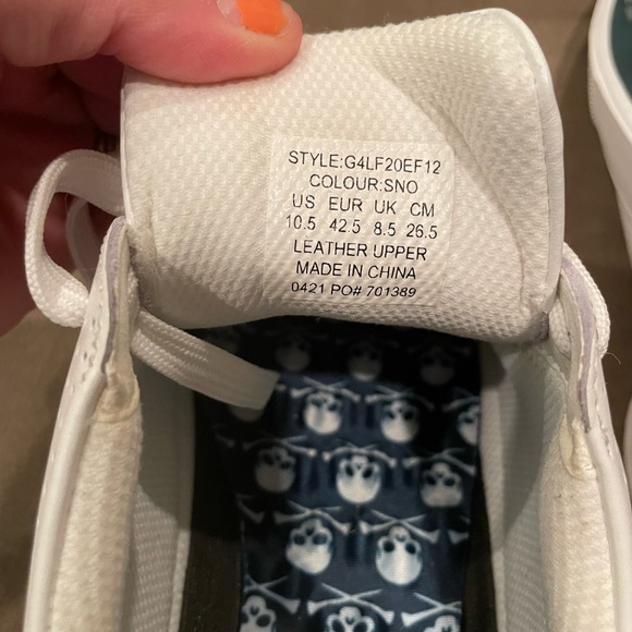 G/Fore Womens Perforated Turf Golf Shoe, color Snow, size 10.5  style G4LS20EF12 - Picture 3 of 6